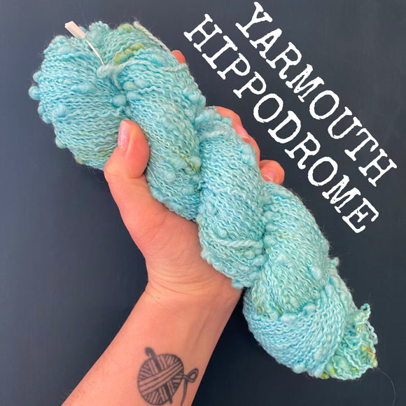 Yarmouth Hippodrome - Hand dyed SLUB 4ply/sock yarn 100g/400m superwash merino, nylon blend