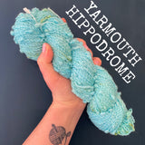 Yarmouth Hippodrome - Hand dyed SLUB 4ply/sock yarn 100g/400m superwash merino, nylon blend
