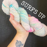 Surf's Up - Hand Dyed - Boucle Double Knit Weight Yarn - superwash merino - 100g/220m