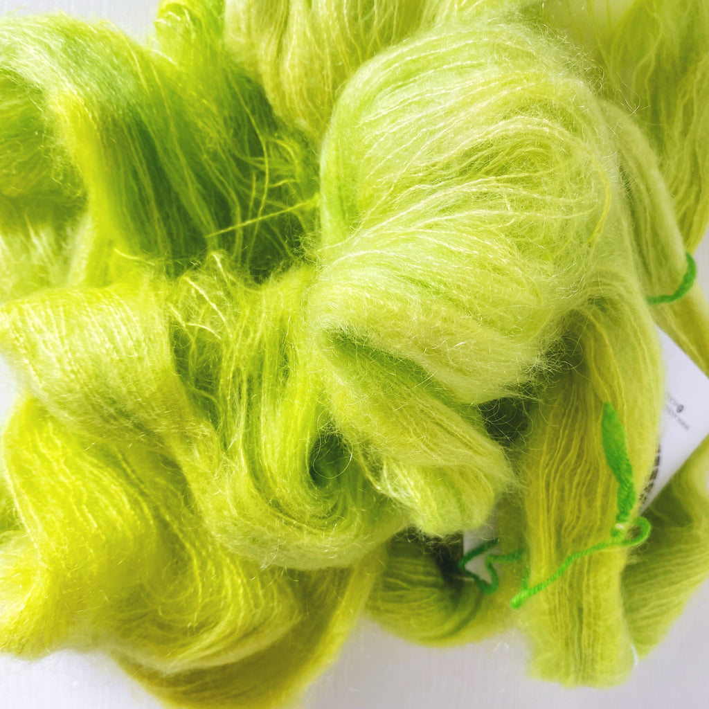 Tennis Ball - Hand dyed - lace weight yarn - 50g/420m - kid mohair - s ...