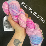 Fluffy Clouds - Hand dyed Chunky Weight Yarn 100g/100m - superwash merino
