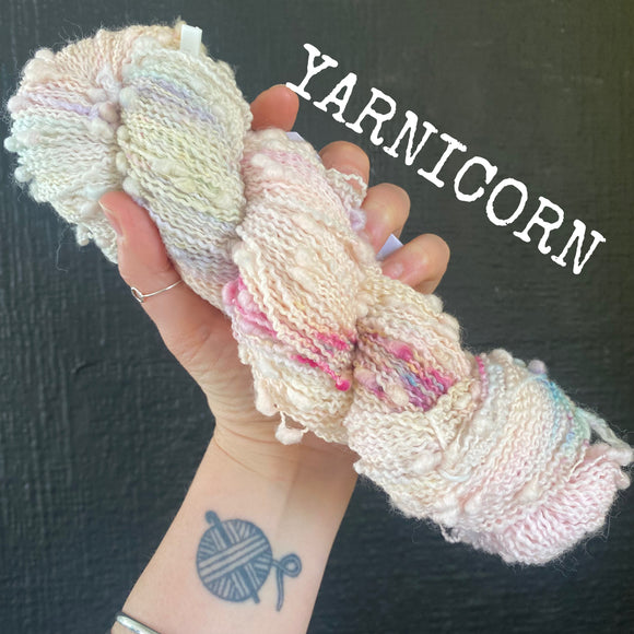 Yarnicorn - Hand dyed SLUB 4ply/sock yarn 100g/400m superwash merino, nylon blend