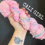Cali Girl - Hand dyed SLUB 4ply/sock yarn 100g/400m superwash merino, nylon blend
