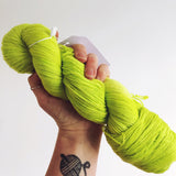Tennis Ball - Hand dyed 4ply/sock yarn 100g/425m superwash merino, nylon blend