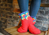 Crochet Pattern - Rainbow Slipper Socks