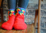 Crochet Pattern - Rainbow Slipper Socks