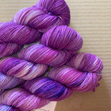 BLACKCURRANT - Hand dyed 4ply/sock yarn 100g/425m superwash merino, nylon blend