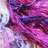 Grape Bloom - Hand dyed - sock weight yarn - 100g/350m - Kid Silk Fluff