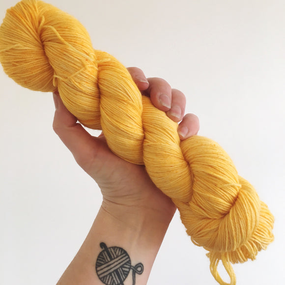 Pumpkin - Hand dyed 4ply/sock yarn 100g/425m superwash merino, nylon blend