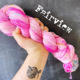 Fairveiw - Hand dyed 4ply/sock yarn 100g/425m superwash merino, nylon blend