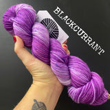BLACKCURRANT - Hand dyed 4ply/sock yarn 100g/425m superwash merino, nylon blend
