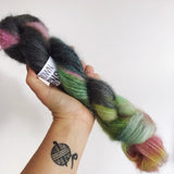 Throw Shapes - Hand dyed - lace weight yarn - 50g/420m - kid mohair - silk
