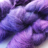 Violacea - Hand dyed - lace weight yarn - 50g/420m - kid mohair - silk