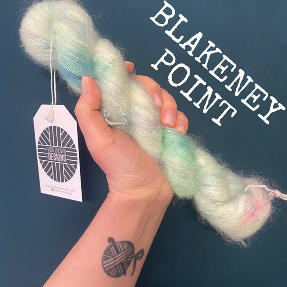 Blakeney Point  - Hand dyed - lace weight yarn - 50g/420m - kid mohair - silk