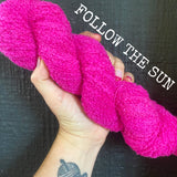 Follow the Sun - Hand Dyed - Boucle Double Knit Weight Yarn - superwash merino - 100g/220m