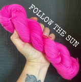 Follow the Sun - Hand dyed 4ply/sock yarn 100g/425m superwash merino, nylon blend
