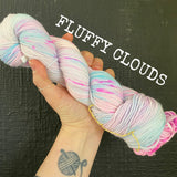 Fluffy Clouds  - Hand dyed DK yarn 100g/225M superwash merino