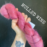 Mulled Wine - Hand dyed - lace weight yarn - 50g/420m - kid mohair - silk