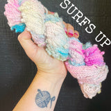Surf's Up - Hand dyed SLUB 4ply/sock yarn 100g/400m superwash merino, nylon blend