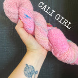 Cali Girl - Hand Dyed - Boucle Double Knit Weight Yarn - superwash merino - 100g/220m