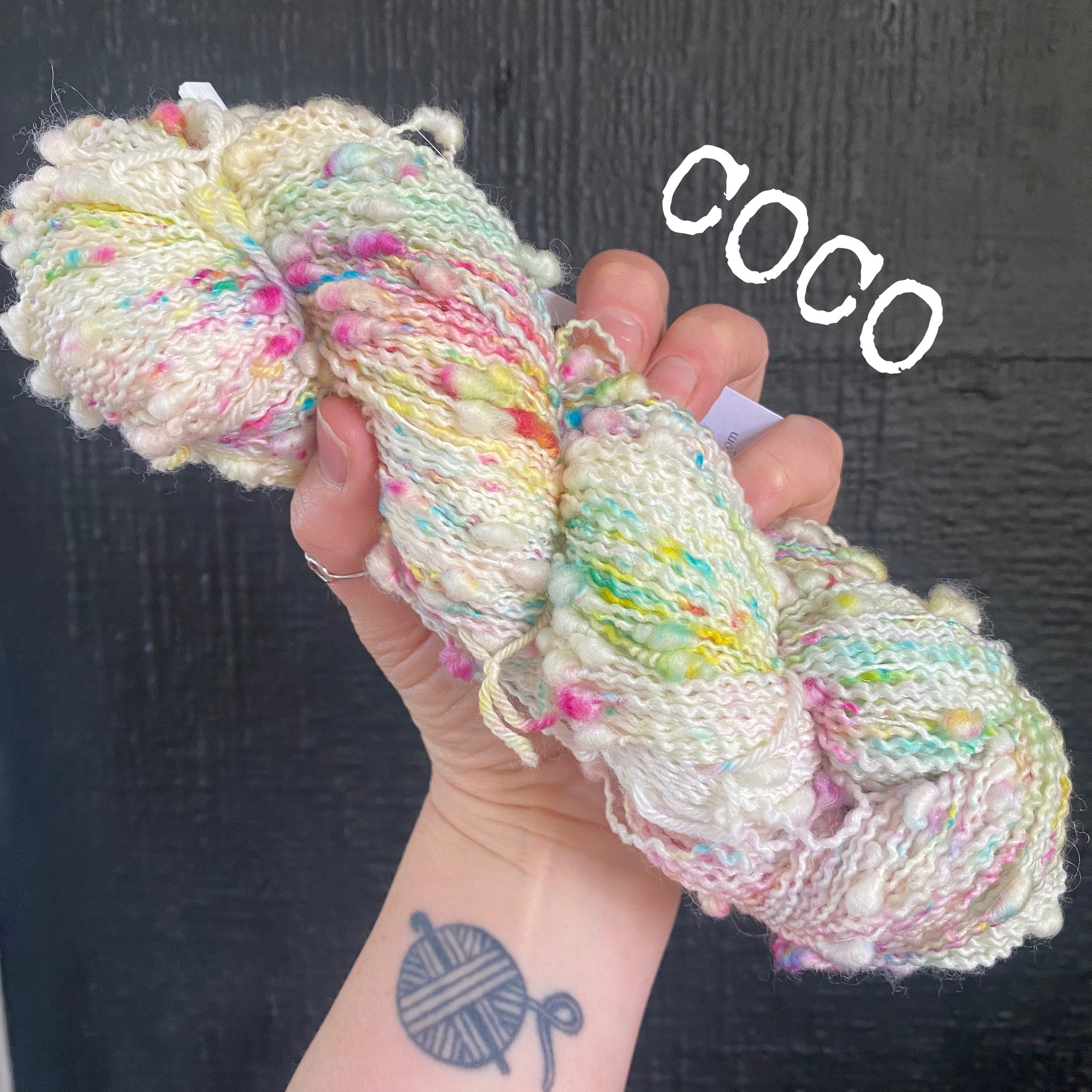 Coco - Hand dyed SLUB 4ply/sock yarn 100g/400m superwash merino, nylon ...