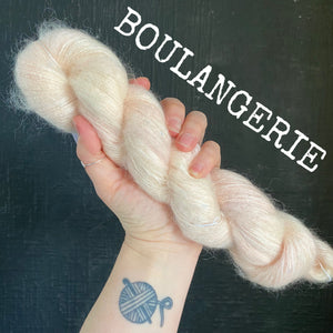 Boulangerie - Hand dyed - lace weight yarn - 50g/420m - kid mohair - silk