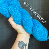 Malibu Moments - Hand Dyed - Boucle Double Knit Weight Yarn - superwash merino - 100g/220m