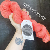 Let's Go Party - Hand dyed 4ply/sock yarn 100g/425m superwash merino, nylon blend