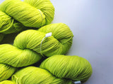 Tennis Ball - Hand dyed 4ply/sock yarn 100g/425m superwash merino, nylon blend