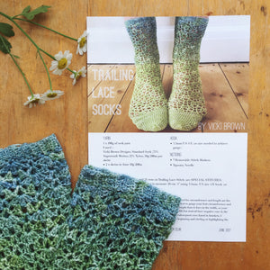Crochet Pattern - Trailing Lace Socks - PRINT copy