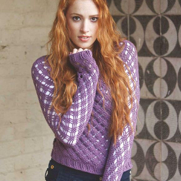 Crochet Pattern - Women's Lacy Sweater
