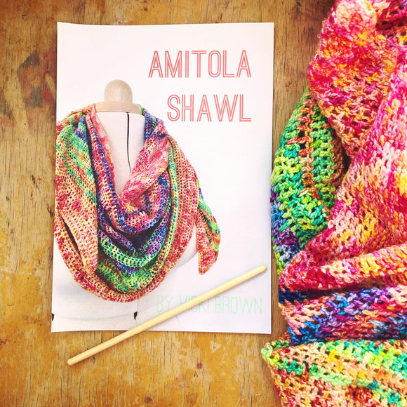 Crochet Pattern - Amitola Shawl - PRINT