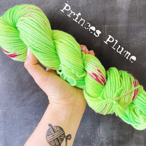 Princes Plume - Hand dyed Aran Weight Yarn 100g/166m - organic merino