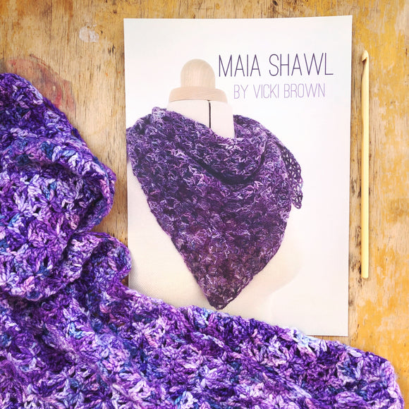 Crochet Pattern - Maia Shawl - PRINT