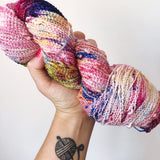Sunset Beach - Hand dyed SLUB 4ply/sock yarn 100g/400m superwash merino, nylon blend