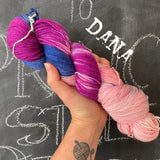 DANA - Hand dyed 4ply/sock yarn 100g/425m superwash merino, nylon blend