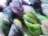 Throw Shapes - Hand dyed - lace weight yarn - 50g/420m - kid mohair - silk